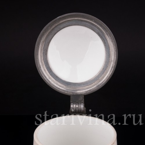 Антикварная пивная кружка Друзья, 1/2 л, Villeroy & Boch, Германия, 1902 год.