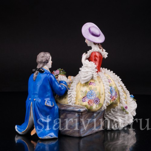 Пылкий влюбленный, кружевная, Muller & Co, Германия, пер. пол. 20 в