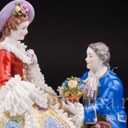 Пылкий влюбленный, кружевная, Muller & Co, Германия, пер. пол. 20 в