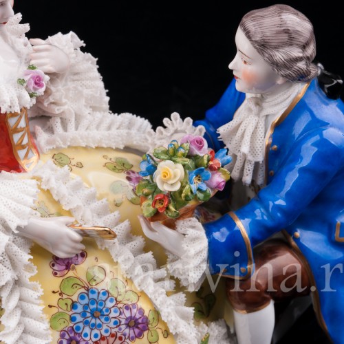 Пылкий влюбленный, кружевная, Muller & Co, Германия, пер. пол. 20 в