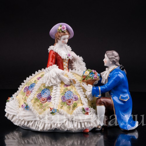 Пылкий влюбленный, кружевная, Muller & Co, Германия, пер. пол. 20 в