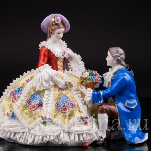 Пылкий влюбленный, кружевная, Muller & Co, Германия, пер. пол. 20 в