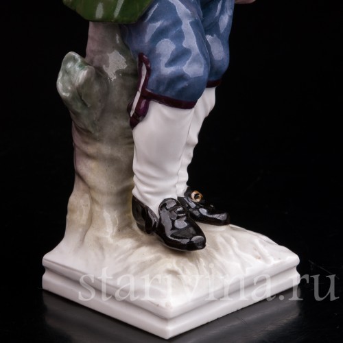 Аллегория зимы, мальчик с коньками, KPM, Германия