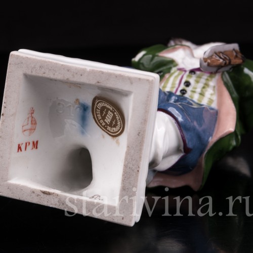 Аллегория зимы, мальчик с коньками, KPM, Германия