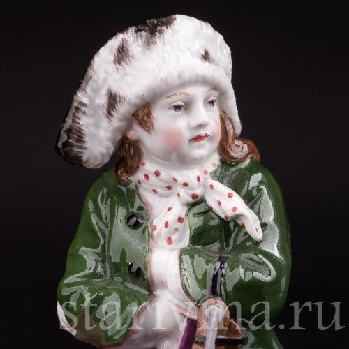 Аллегория зимы, мальчик с коньками, KPM, Германия