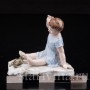 Антикварная фарфоровая статуэтка Малыш и лягушка, Karl Ens, Германия, 1900 гг.