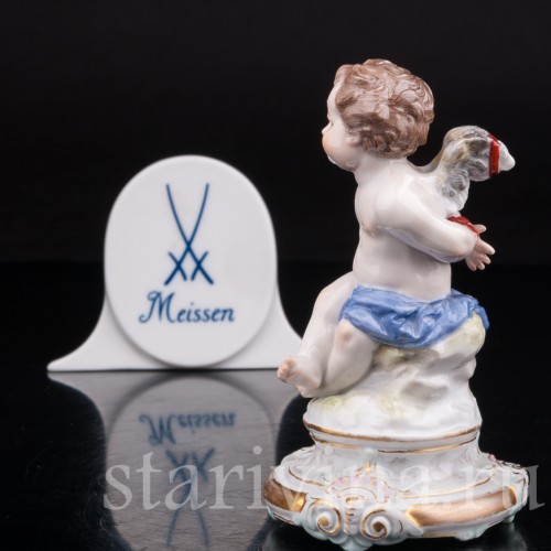 Антикварная фарфоровая статуэтка Купидон со связанными крыльями, Meissen, Германия, кон. 19 - нач. 20 вв.