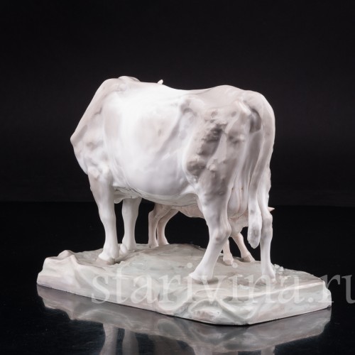 Статуэтка из фарфора Корова с теленком, Karl Ens, Германия, 1900е гг.