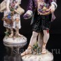 Фарфоровые статуэтки Пара с цветами и фруктами, Richard Eckert & Co, Германия, кон.19 века.
