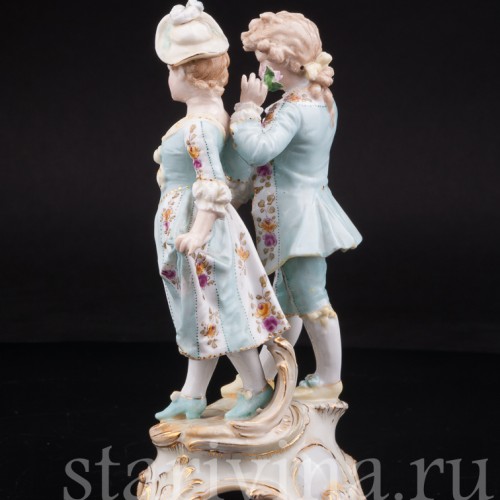 Фарфоровая статуэтка Пара в голубом, Тюрингия, Германия, кон.19 в.