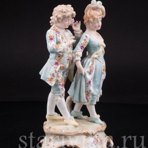 Фарфоровая статуэтка Пара в голубом, Тюрингия, Германия, кон.19 в.