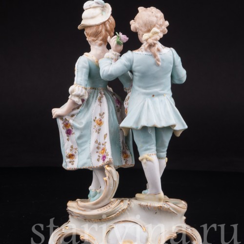 Фарфоровая статуэтка Пара в голубом, Тюрингия, Германия, кон.19 в.