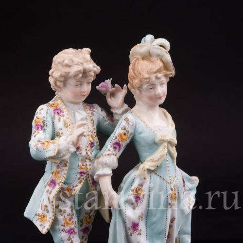 Фарфоровая статуэтка Пара в голубом, Тюрингия, Германия, кон.19 в.