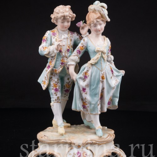 Фарфоровая статуэтка Пара в голубом, Тюрингия, Германия, кон.19 в.