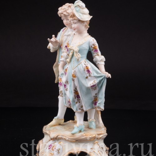 Фарфоровая статуэтка Пара в голубом, Тюрингия, Германия, кон.19 в.
