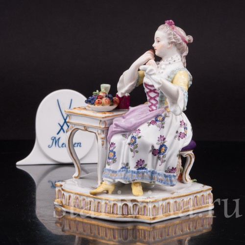 Антикварная фарфоровая статуэтка Аллегория вкуса, Meissen, Германия, сер. 19 - нач. 20 вв.