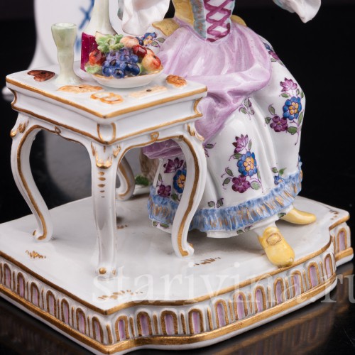 Антикварная фарфоровая статуэтка Аллегория вкуса, Meissen, Германия, сер. 19 - нач. 20 вв.