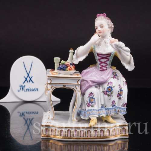 Антикварная фарфоровая статуэтка Аллегория вкуса, Meissen, Германия, сер. 19 - нач. 20 вв.