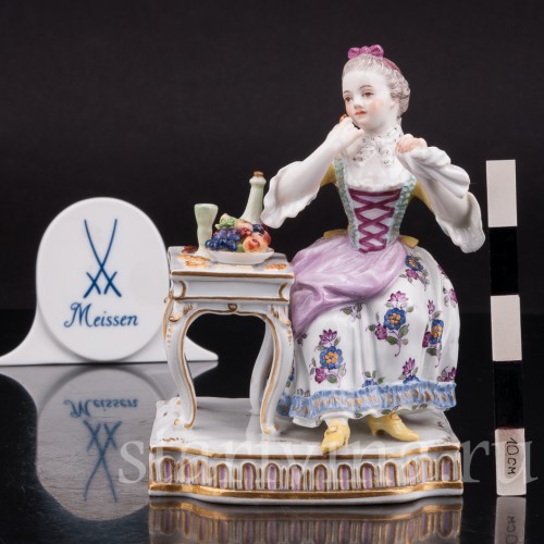 Антикварная фарфоровая статуэтка Аллегория вкуса, Meissen, Германия, сер. 19 - нач. 20 вв.