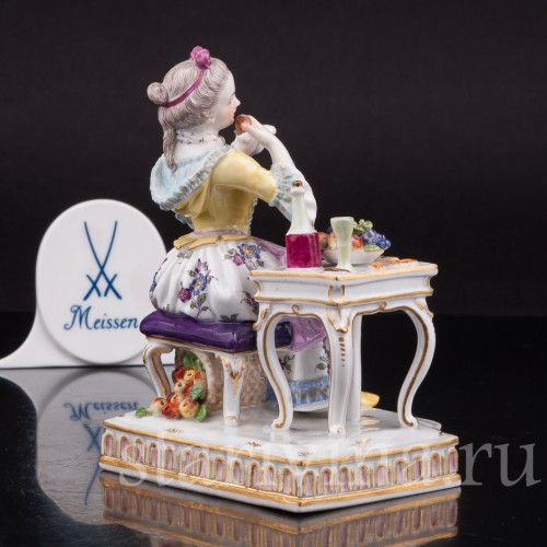 Антикварная фарфоровая статуэтка Аллегория вкуса, Meissen, Германия, сер. 19 - нач. 20 вв.