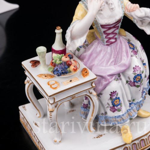 Антикварная фарфоровая статуэтка Аллегория вкуса, Meissen, Германия, сер. 19 - нач. 20 вв.