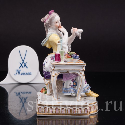 Антикварная фарфоровая статуэтка Аллегория вкуса, Meissen, Германия, сер. 19 - нач. 20 вв.