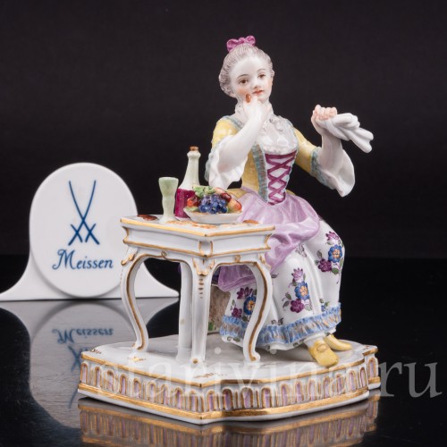 Антикварная фарфоровая статуэтка Аллегория вкуса, Meissen, Германия, сер. 19 - нач. 20 вв.