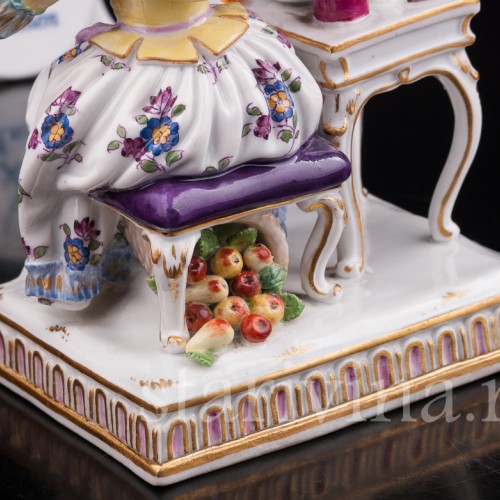 Антикварная фарфоровая статуэтка Аллегория вкуса, Meissen, Германия, сер. 19 - нач. 20 вв.