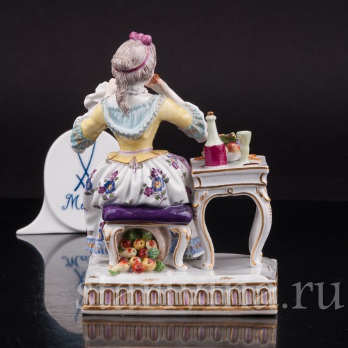 Антикварная фарфоровая статуэтка Аллегория вкуса, Meissen, Германия, сер. 19 - нач. 20 вв.