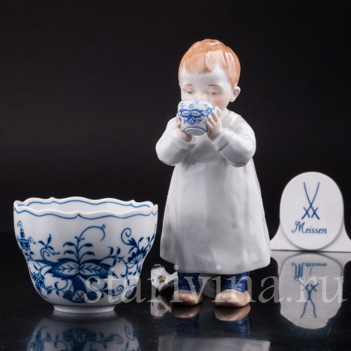 Мальчик, пьющий из чашки, Meissen, Германия, вт пол. 20 века