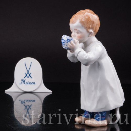 Мальчик, пьющий из чашки, Meissen, Германия, вт пол. 20 века