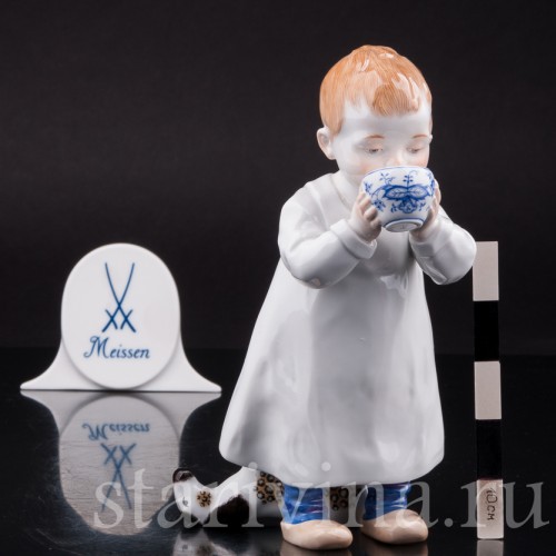 Мальчик, пьющий из чашки, Meissen, Германия, вт пол. 20 века