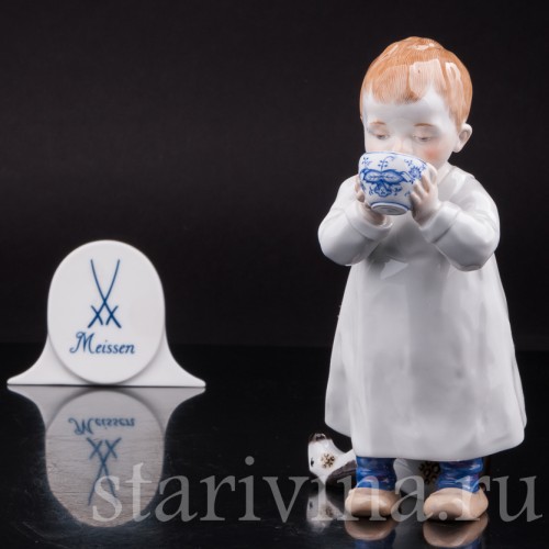 Мальчик, пьющий из чашки, Meissen, Германия, вт пол. 20 века