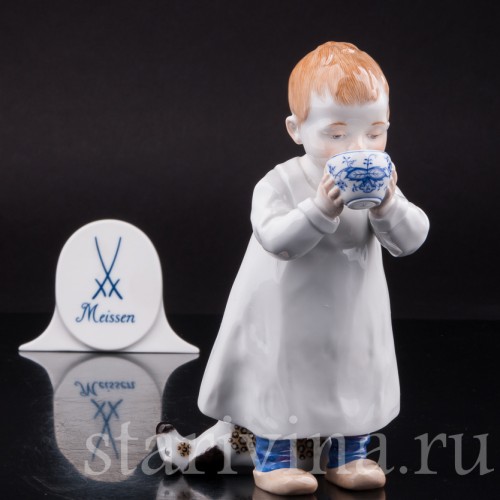 Мальчик, пьющий из чашки, Meissen, Германия, вт пол. 20 века