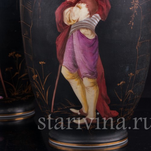 Парные фарфоровые вазы Два стражника, Франция, кон. 19 века.