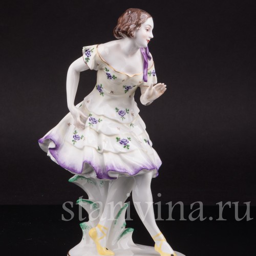 Статуэтка из фарфора Танцующая девушка, Volkstedt, Германия, до 1935 г.