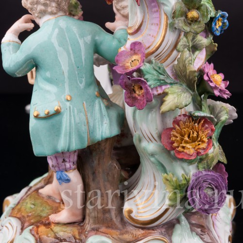 Фарфоровый подсвечник Аллегория Весны Meissen, Германия, сер. 19, нач. 20 века.