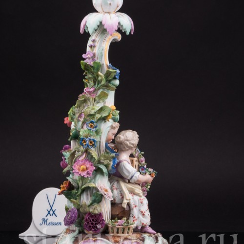 Фарфоровый подсвечник Аллегория Весны Meissen, Германия, сер. 19, нач. 20 века.