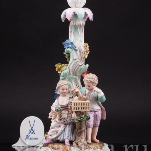 Фарфоровый подсвечник Аллегория Весны Meissen, Германия, сер. 19, нач. 20 века.