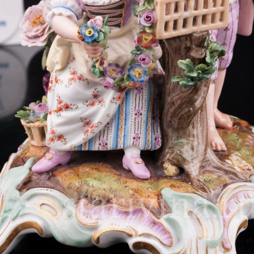 Фарфоровый подсвечник Аллегория Весны Meissen, Германия, сер. 19, нач. 20 века.