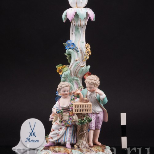 Фарфоровый подсвечник Аллегория Весны Meissen, Германия, сер. 19, нач. 20 века.