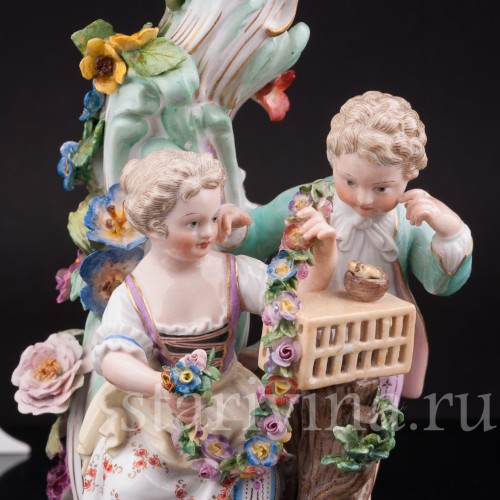 Фарфоровый подсвечник Аллегория Весны Meissen, Германия, сер. 19, нач. 20 века.
