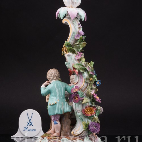 Фарфоровый подсвечник Аллегория Весны Meissen, Германия, сер. 19, нач. 20 века.