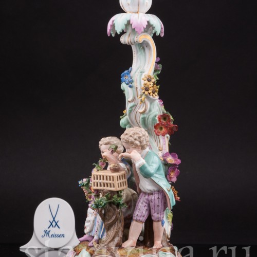Фарфоровый подсвечник Аллегория Весны Meissen, Германия, сер. 19, нач. 20 века.