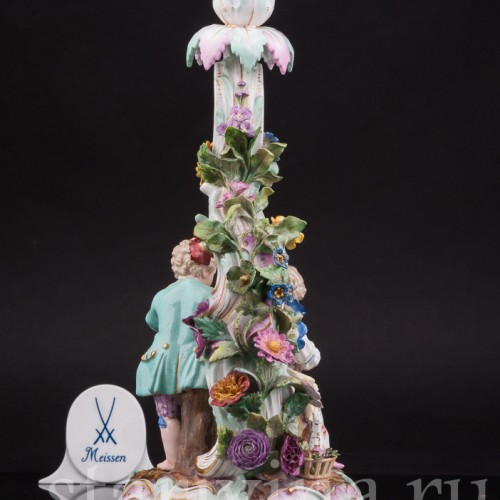 Фарфоровый подсвечник Аллегория Весны Meissen, Германия, сер. 19, нач. 20 века.