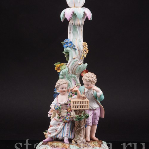 Фарфоровый подсвечник Аллегория Весны Meissen, Германия, сер. 19, нач. 20 века.