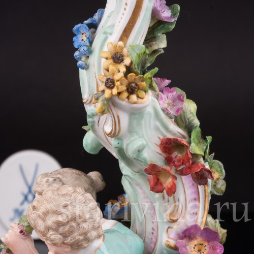 Фарфоровый подсвечник Аллегория Весны Meissen, Германия, сер. 19, нач. 20 века.