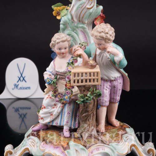 Фарфоровый подсвечник Аллегория Весны Meissen, Германия, сер. 19, нач. 20 века.