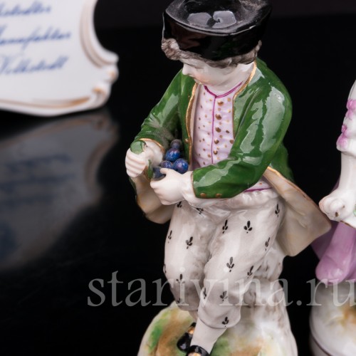 Фарфоровые статуэтки Пара, миниатюра, Volkstedt, Германия, до 1935 г.