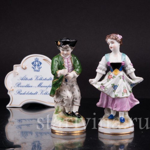 Фарфоровые статуэтки Пара, миниатюра, Volkstedt, Германия, до 1935 г.
